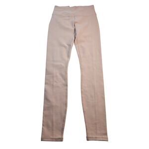 NWT High Waisted Statement PowerHold Legging XS almond split back pink yoga gym